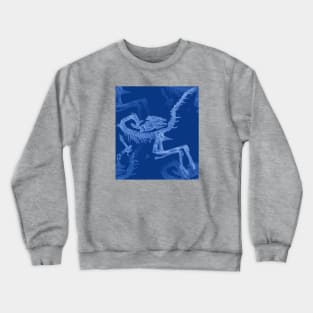 Dinosaur Fossil Blue Cyanotype Crewneck Sweatshirt